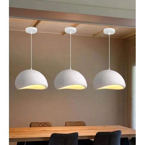 Lot de 3 Lustre Suspension Industriel Moderne 20cm Lampe de Plafond Ciment Design Edison Luminaire Vintage pour Salon Chambre (1/5)