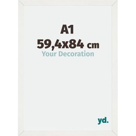 Cadre Puzzle A1 - 59.4x84 cm - Blanc Patiné - MDF - Mura. (1/5)