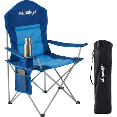 Folding Camping Chair, High Back, Cup Holder, Carry Bag (1/5)