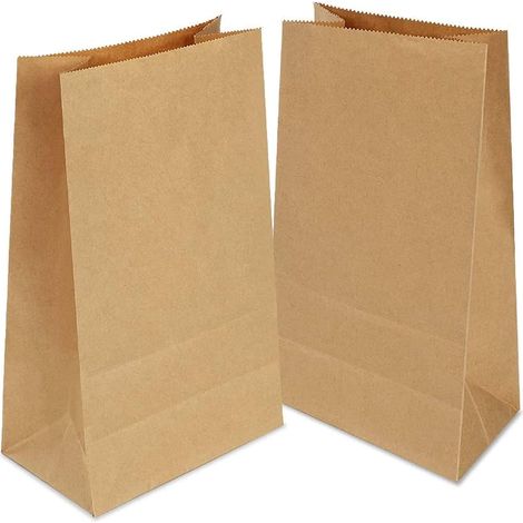 100 sacs cadeaux papier kraft biodégradables 13x8x24 cm, pour communion, invités, bonbons, fleurs, pain et graines