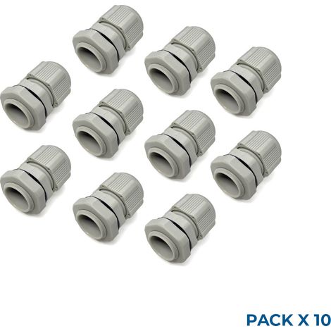 Pack X 10 - Prensaestopas PG11 Con Tuerca - Poliamida