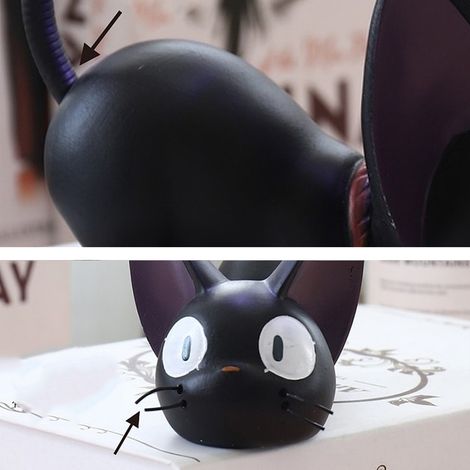 Lampe Résine Chat Jiji Design Original Forme Unique, Lumière Nocturne Décorative Durable pour Maison, Cadeau Idéal, Pied Fil Métallique (1/3)