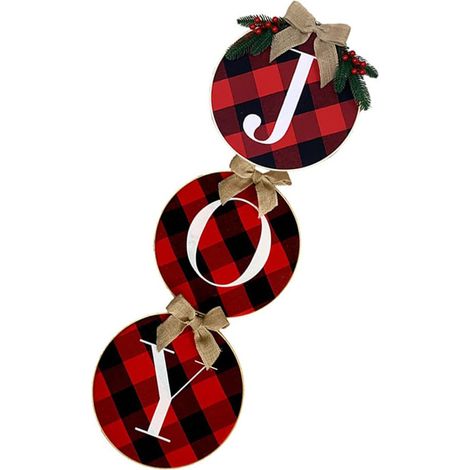 bricolage grille guirlande couronne joie ornement noël porte d'entrée Plaid de couronnes 1Pc Noir Rouge (1/5)