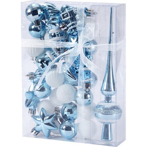 Boule De Noel - 34 Pièces En Plastique Incassable - Décoration Arbre De Noël Et Table - Style Elfe - Lot Complet (1/5)