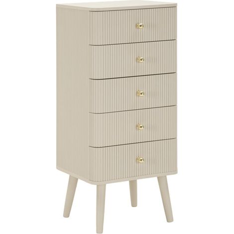 Cassettiera Shy in legno e ferro bianco (1/5)