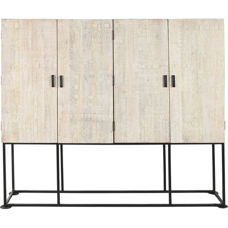 Armario Mango Metal 180X40X160 Tallado Blanco (1/5)