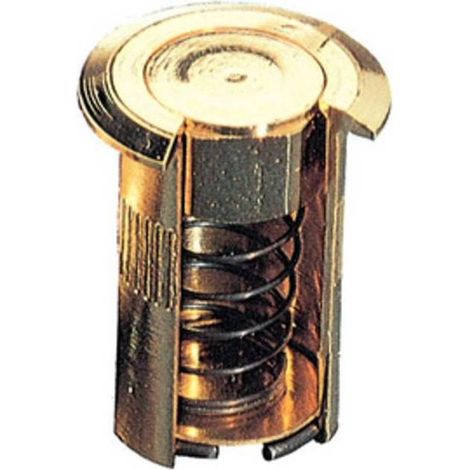 50 x POZZETTO A MOLLA OTTONE LUCIDO D 10X30 MM