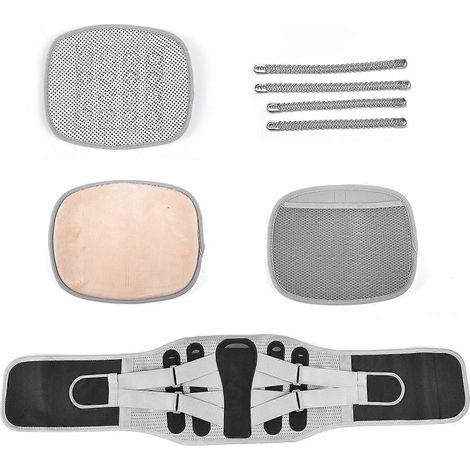 Rückenstütze für Damen und Herren, atmungsaktiver Taillengürtel mit ergonomisch geformter Wirbelsäulenstütze und elastischem Lendenbereich (1/3)