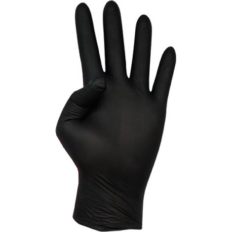 Guante nitrilo desechable negro Extreme T-XL Caja 100 Unidades