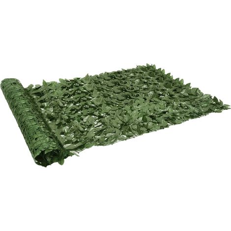 Écran de balcon avec feuilles vert foncé 200x150 (1/5)