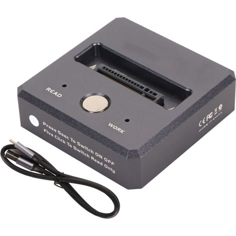 Station d'accueil NVMe vers USB 3.2 Gen2 10Gbps, Lecteur M.2 SSD avec support UASP et TRIM, Compatible USB-C pour ordinateur (1/5)