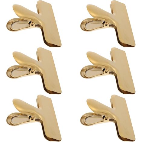6 pinzas de acero inoxidable para alimentos (1/5)