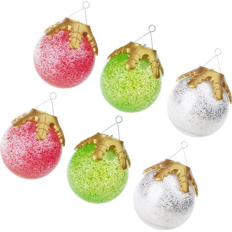 Sfera natalizia in plastica craquelé, - Colori misti (1/2)