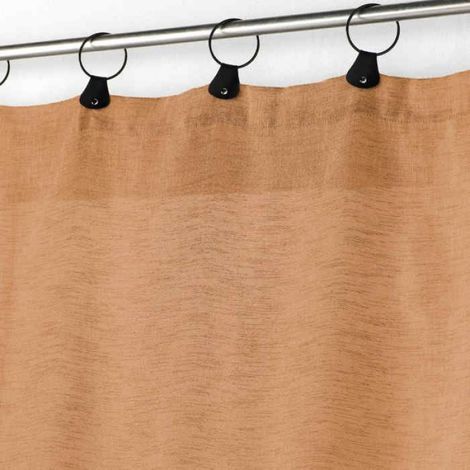Panneau a anneaux voile tisse 140 x 240 cm Linke camel (1/3)