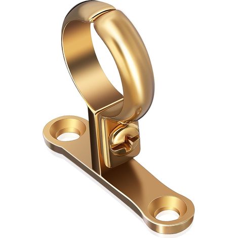 Support tuyau en laiton or avec collier de serrage et design esthétique pour applications DIY et montage plafond (1/5)