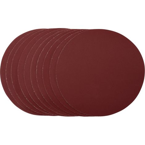 Draper 180mm Hook & Loop Sanding Discs – 40 Grit, Pack of 10 (1/5)