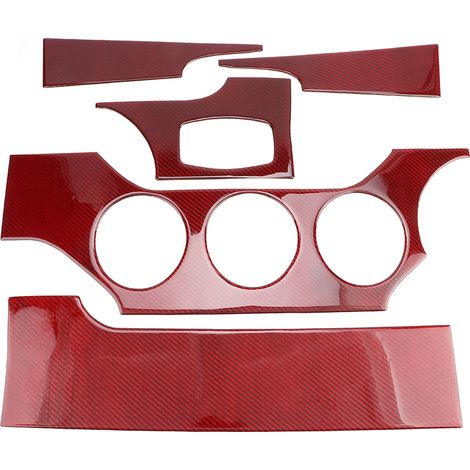 5 pièces fibre de carbone panneau tableau bord garniture accessoire modification compatible Ford Mustang 2015-2019 (1/5)