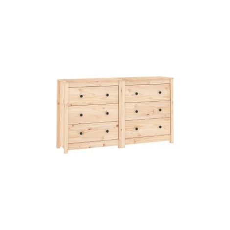 Buffet 140x35x80 Bois massif de pin (1/5)
