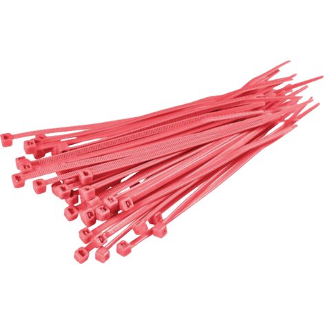 Kabelbinder 200 x 4,8 mm rot 100 Stück.