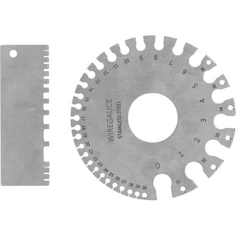 Outil de mesure de calibre de fil, règle ronde en acier inoxydable pour le diamètre, fournitures pour le travail du bois (1/5)