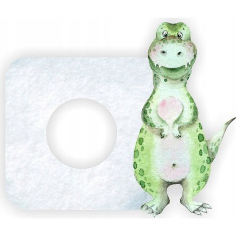 Autocollant de protection pour interrupteur dans une chambre d'enfant - Dinosaure (1/4)