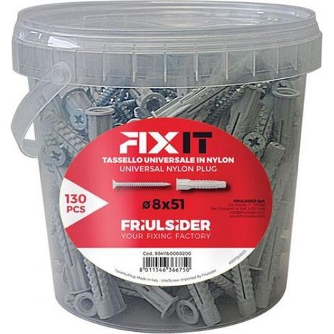 TASSELLO NYLON FIXIT VITE TSP PROMOPACK FRIULSIDER - MM 8X51 CF=PZ 130 - 1 confezione
