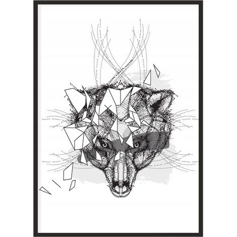 Póster con marco 53x73 cm Lobo P1089 (1/4)