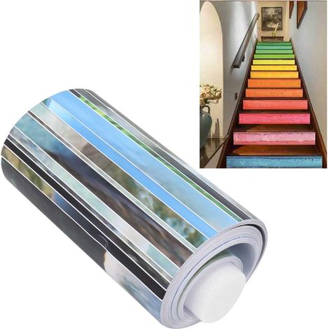 Lot de 13 autocollants décoratifs pour escaliers, motif cascade, pour la rénovation et la décoration intérieure. (1/5)