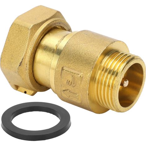 Clapet anti-retour télescopique à battant 1 voie DN25 x 32 en laiton pour compteur d'eau, raccord fileté (1/5)