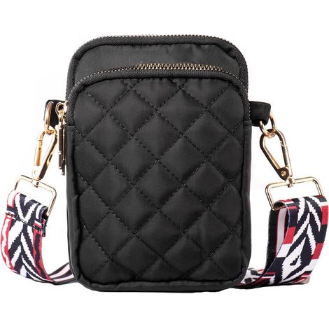 Sac de téléphone portable fille messager (noir) (1/2)