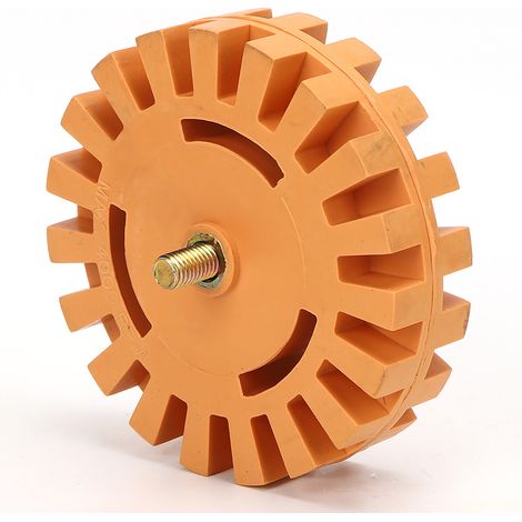Disque de nettoyage pneumatique en caoutchouc de 10 cm (4 pouces) pour autocollants, films adhésifs et colle, peinture et décalcomanies, diamètre 25 mm. (1/5)
