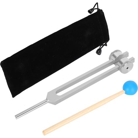 Fourchette de Tuning en Alliage d'Aluminium 111Hz pour Yoga et Méditation, Fourchette à Énergie avec Marteau Argenté