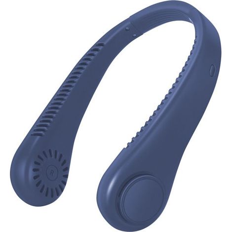 Ventilatore portatile - Ventilatore da collo USB a 360° - Silenzioso, adatto a bambini, ufficio e sport - Blu
