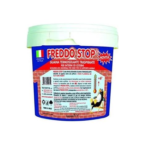 FREDDO STOP Tecnostuk - GUAINA ISOLANTE Traspirante interni e esterni - Confezione 5 Lt -