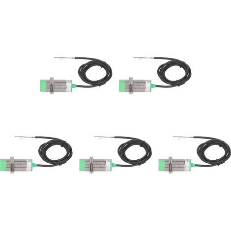 15-mm-PNP-Näherungssensor, berührungsloser Näherungsschalter, 5 Stück, normalerweise offen, IP65 wasserdicht, DC 10-36 V, 15-mm-induktiver Detektor. (1/5)