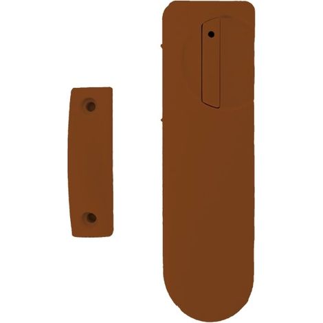 DC600/BR - Contatto magnetico SLIM. Colore marrone. Batterie a corredo.
