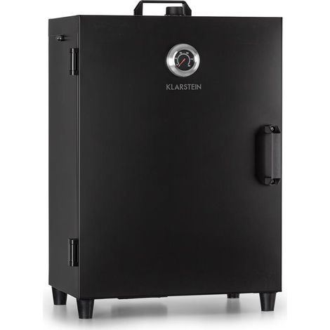 Flintstone Räucherofen  1600 W  integriertes Thermometer  Black Stainless Steel  elektrisch