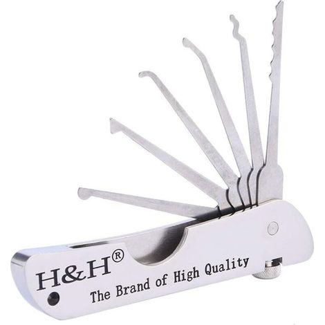 Outil de sélection de serrure de carte de crédit et crochet à plier portable pliant à crochet unique Outil de serrurier (1/4)