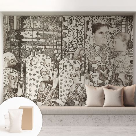 Tapete Vliestapete mit Kleber- abwaschbar - Raumgestaltung Schlafzimmer Wohnzimmer Tapete Blumenporträts 208x146 cm (1/5)