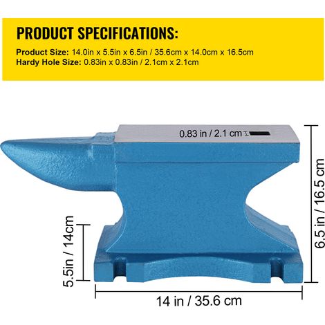 Mophorn Eisenamboss, Schmiedeamboss 24,9 kg, professionelles Schmiedewerkzeug für Metallarbeiten, schwarz (1/4)
