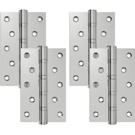 vidaXL Cerniera 4 pz 125 x 75 x 13 mm Argento Acciaio (1/5)