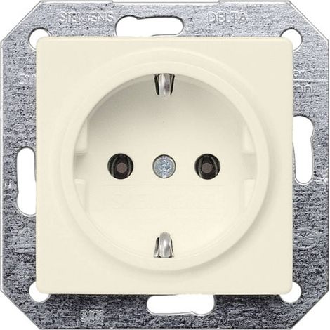 Siemens Gamme d'interrupteurs Prise de courant Delta blanc crème 5UB1551 1 pc(s)