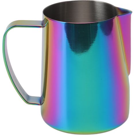 Milchkännchen aus Edelstahl 304 für Kaffeeschaum, innen und außen antihaftbeschichtet, 350 ml Fassungsvermögen, professionelles Barista-Utensil. (1/5)
