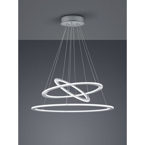Suspension LED Durban argent Ø80 cm 75W 3000K Trio (1/2)