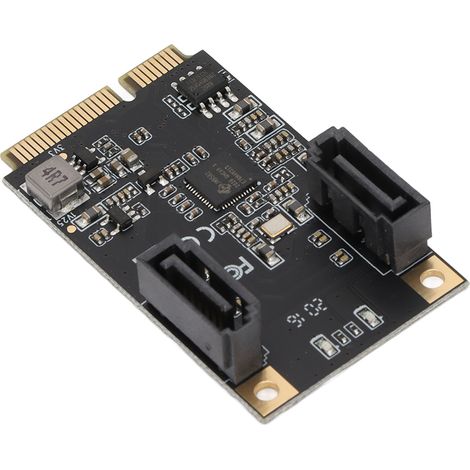 2-Port SATA 6Gbps Mini PCI-E Erweiterungskarte, PCI Express 3.0 kompatibel für Computer (1/5)