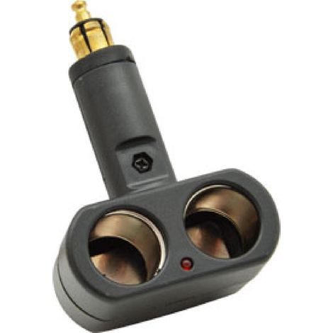 Double prise Allume-cigare en T et LED 12-24V