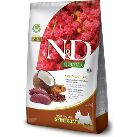 FARMINA N&D QUINOA HUNDEHAUT & FELL, WILD, KAKAO 2,5 kg