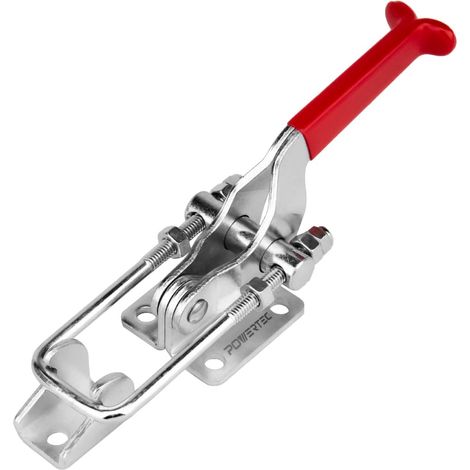1 pince à bascule, capacité de maintien de 907,2 kg, loquet à boulon en U réglable 40341 avec poignée antidérapante pour gabarits et fixations de travail du bois, fumoir, porte-pneus, boîte à (1/5)
