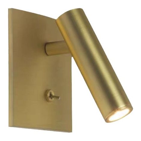 Applique murale d'intérieur LED, moderne et rotative à 90°, avec interrupteur, idéale pour la lecture, la chambre ou le salon (4000k,or) (1/4)