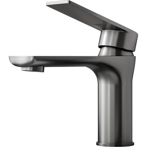 Mitigeur de lavabo, gris, pour sanitaires et usage quotidien (1/5)